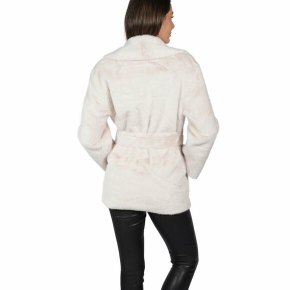 Love Token BENTLEY FAUX FUR TIE WRAP JACKET - Picture 3 of 16